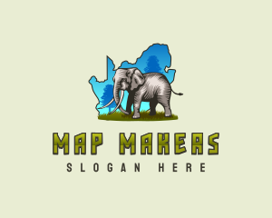 South Africa Savannah Elephant logo design