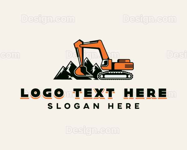 Excavator Mining Contractor Logo