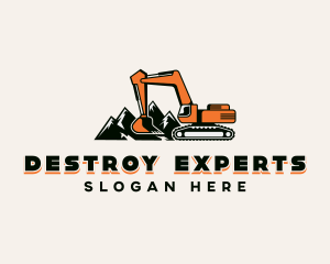 Excavator Mining Contractor logo design