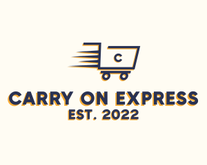 Express Grocery Cart logo design