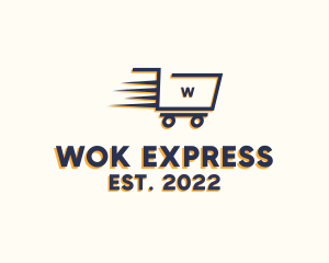 Express Grocery Cart logo design