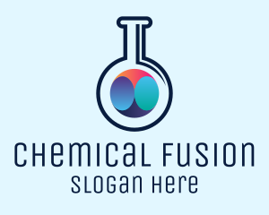 Chemist Laboratory Flask logo design