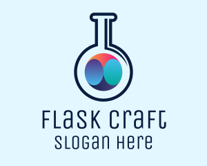 Chemist Laboratory Flask logo design