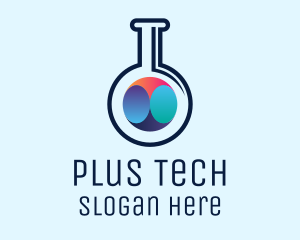 Chemist Laboratory Flask logo design