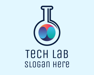 Chemist Laboratory Flask logo design