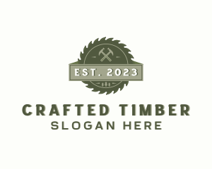 Carpentry Saw Woodworking logo design