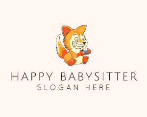 Happy Gamer Fox logo design