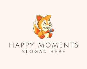 Happy Gamer Fox logo design