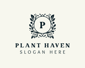 Wreath Plant Boutique logo design