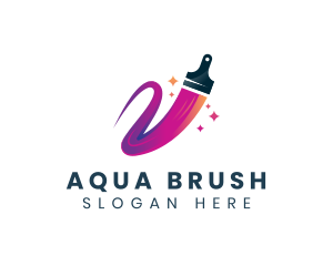 Paint Brush Renovation Refurbish logo design