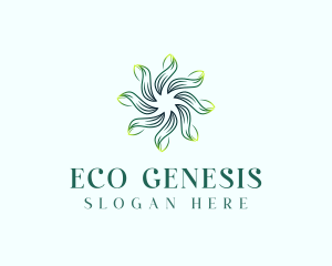 Eco Garden Leaves logo design