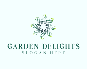 Eco Garden Leaves logo design