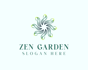 Eco Garden Leaves logo design