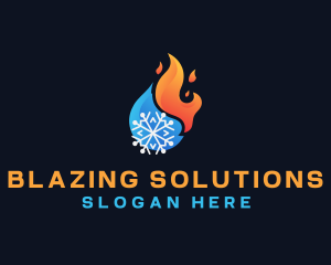 Fire Ice Solar Energy logo design