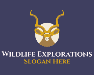 Wildlife Antelope Face logo