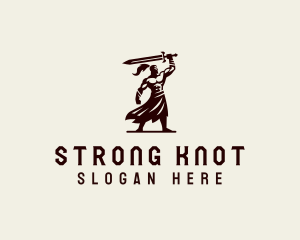 Strong Sword Man  logo design