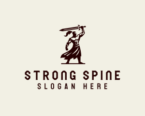 Strong Sword Man  logo design