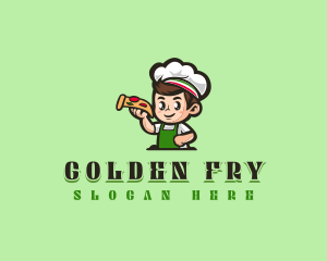 Pizza Cooking Chef logo design