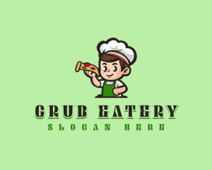 Pizza Cooking Chef logo design