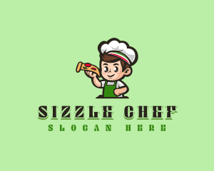 Pizza Cooking Chef logo design