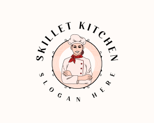 Culinary Chef Woman logo design