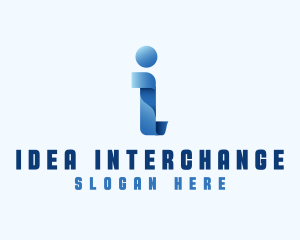 Internet App Letter I logo design