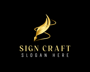 Quill Sign Writing  logo design