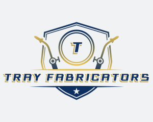 Welding Torch Fabrication Shield logo design