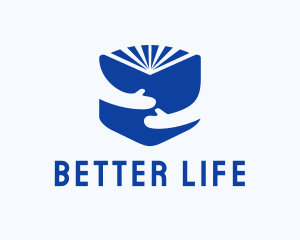 Blue Learning Book logo design