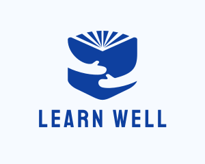 Blue Learning Book logo design