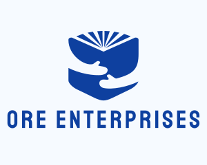 Blue Learning Book logo design