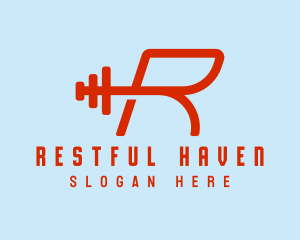 Physical Trainer Letter R logo design