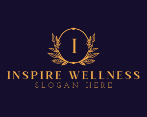 Nature Wellness Wreath logo design