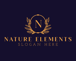 Nature Wellness Wreath logo design