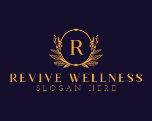 Nature Wellness Wreath logo design