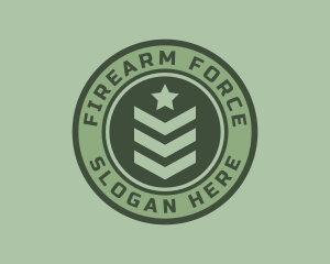 Military Officer Badge logo design