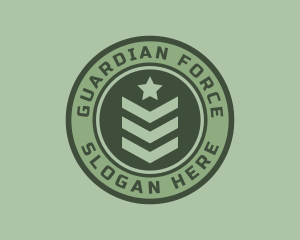 Military Officer Badge logo design