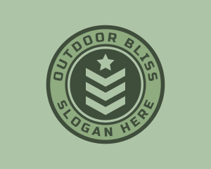 Military Officer Badge logo design