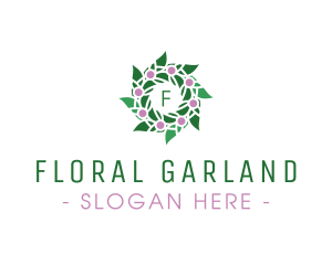 Floral Bud Wreath logo