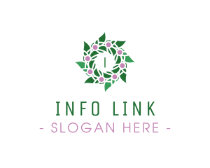 Floral Bud Wreath logo design