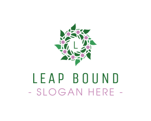 Floral Bud Wreath logo design