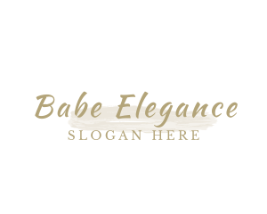 Beautiful Elegant Brush logo design