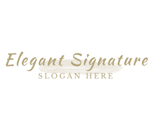 Beautiful Elegant Brush logo design