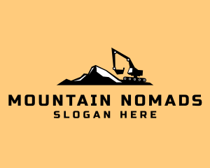 Excavator Mountain Contractor logo design