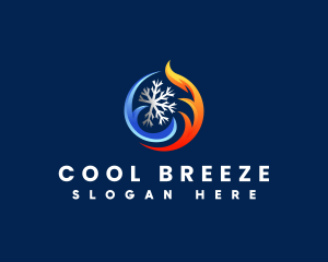 Heating Cooling Temperature logo design