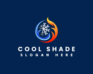 Heating Cooling Temperature logo design