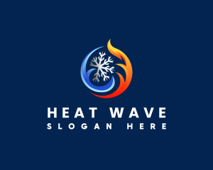 Heating Cooling Temperature logo design