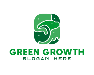 Green Elephant Mammoth logo design