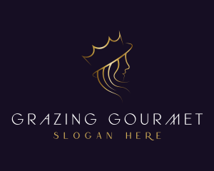 Royal Queen Hair Stylist logo design