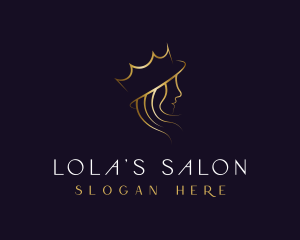 Royal Queen Hair Stylist logo design